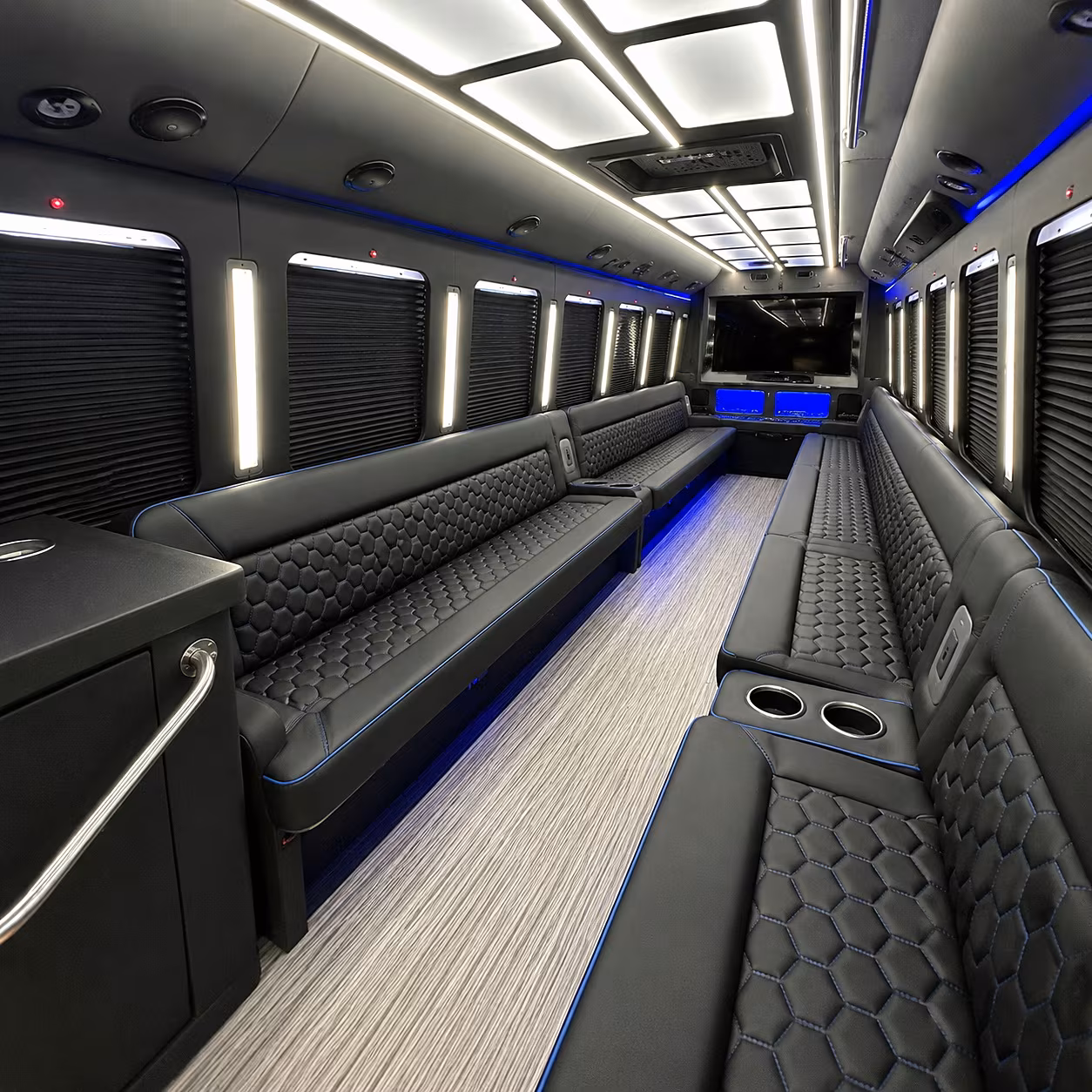 Bakersfield Concert & Music Festival Transportation party bus interior