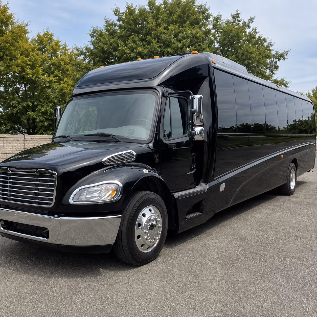 Bakersfield School Event Transportation party bus exterior
