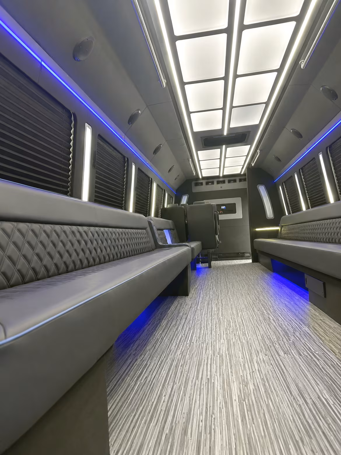 Bakersfield Sporting Event Transportation party bus interior