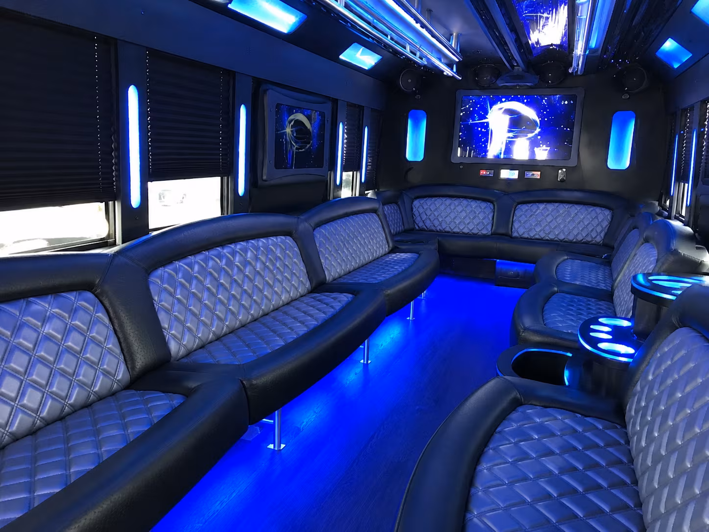 Bakersfield Wedding Transportation party bus exterior