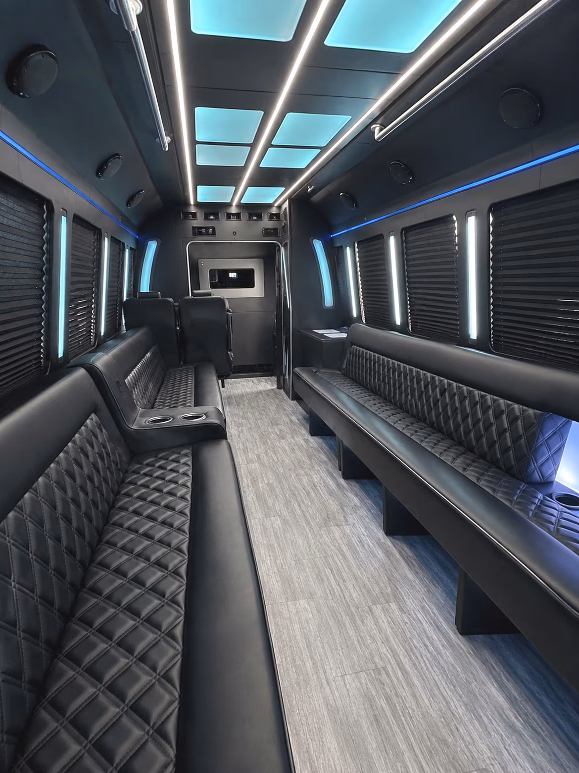 Bakersfield Wedding Transportation party bus interior