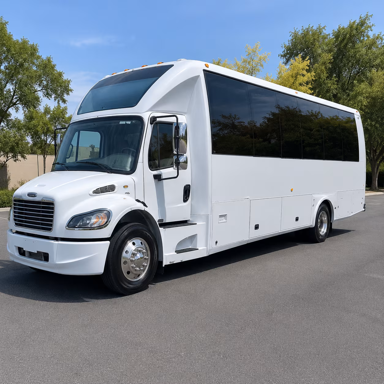 Bakersfield Wedding Transportation party bus exterior