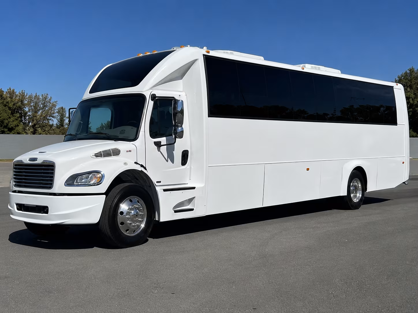 Interior of a party bus rental serving Bakersfield