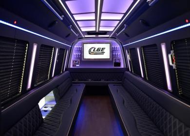 Santa Barbara 18 Passenger Limo Bus Interior