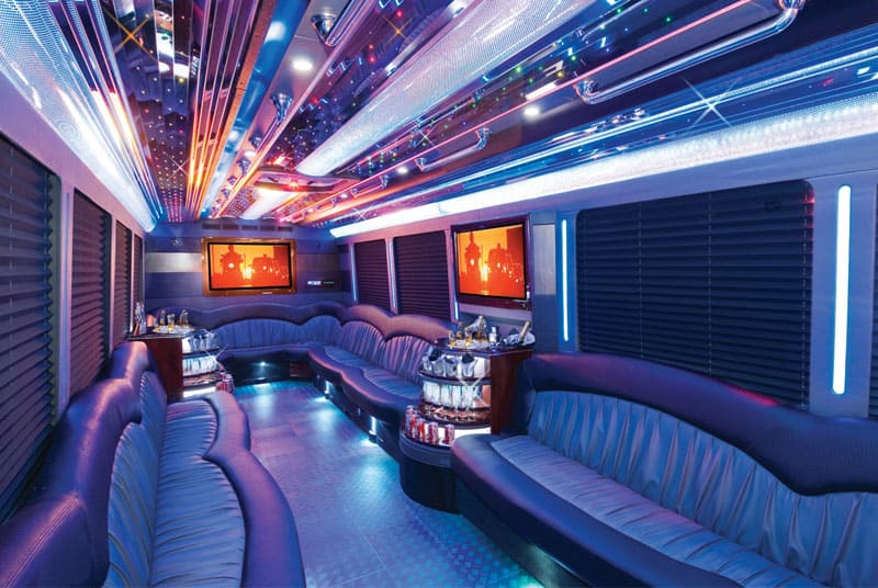 Ventura 20 Passenger Party Bus Interior