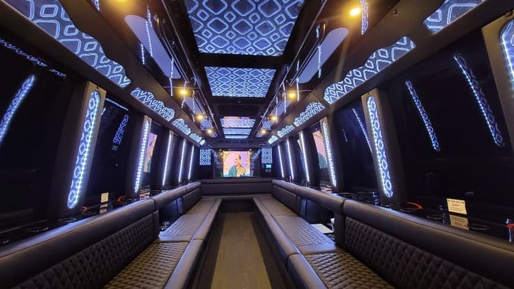 Ventura 40 Passenger Limo Bus Interior