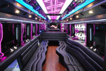 Fresno 50 Passenger Party Bus Interior